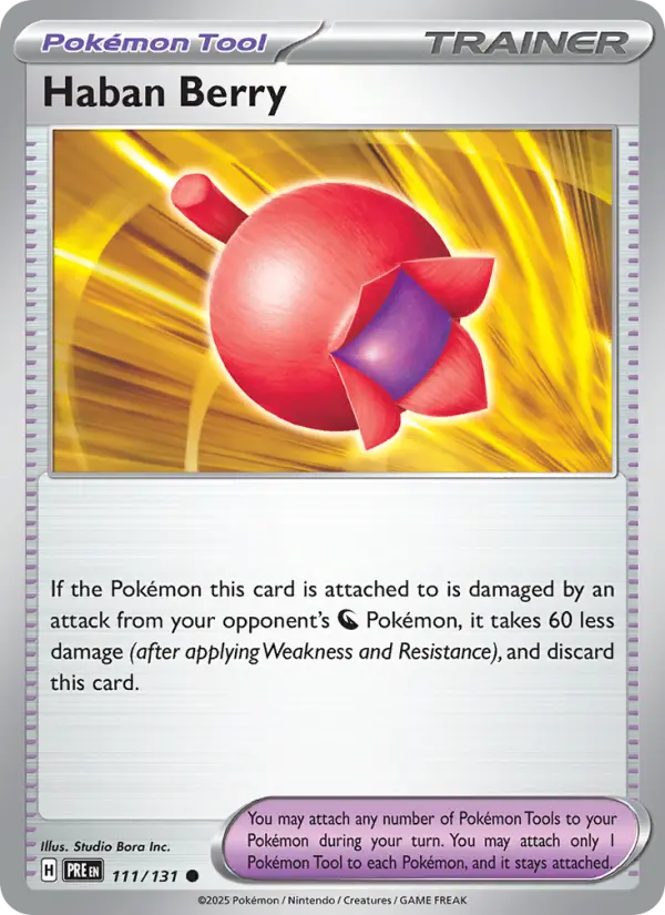 Haban Berry Common Pokemon card #111 from Prismatic Evolutions