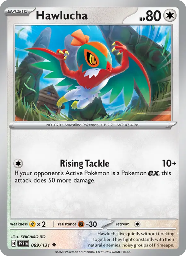Hawlucha Uncommon Pokemon card #089 from Prismatic Evolutions