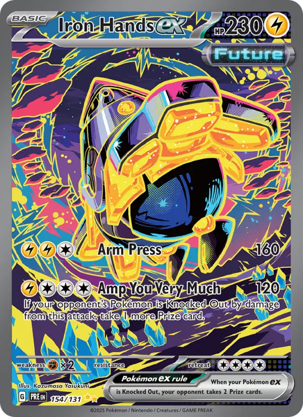 Iron Hands ex Special illustration rare Pokemon card #154 from Prismatic Evolutions