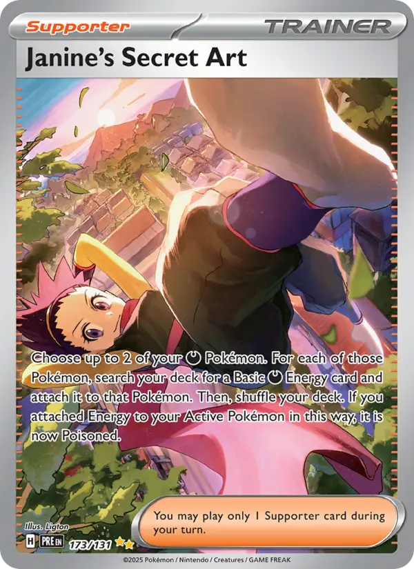 Janine's Secret Art Special illustration rare Pokemon card #173 from Prismatic Evolutions