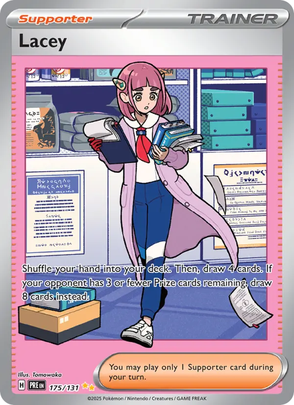Lacey Special illustration rare Pokemon card #175 from Prismatic Evolutions
