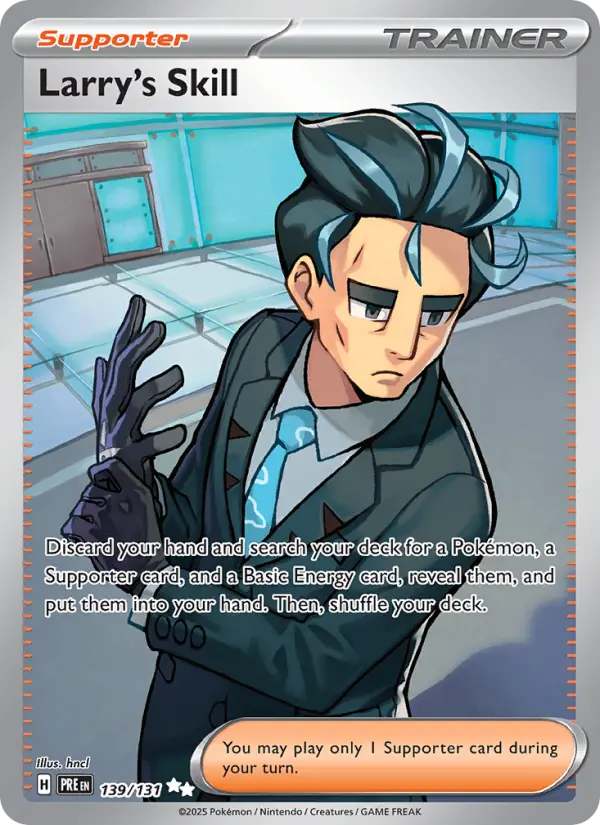 Larry's Skill Ultra Rare Pokemon card #139 from Prismatic Evolutions