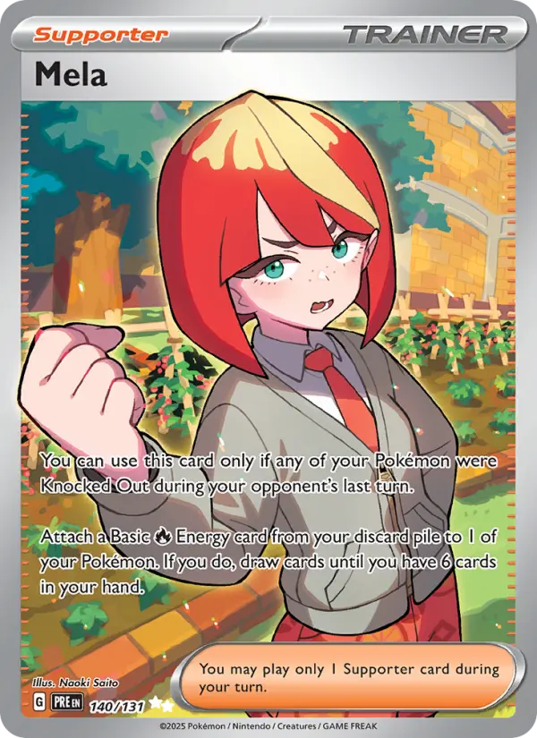 Mela Ultra Rare Pokemon card #140 from Prismatic Evolutions