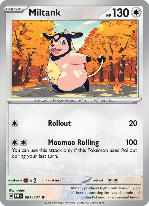 Miltank Common Pokemon card #081 from Prismatic Evolutions