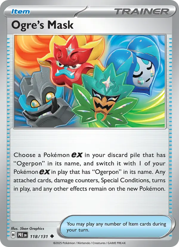 Ogre's Mask Uncommon Pokemon card #118 from Prismatic Evolutions
