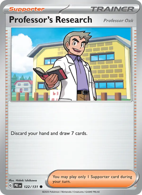 Professor's Research Common Pokemon card #122 from Prismatic Evolutions