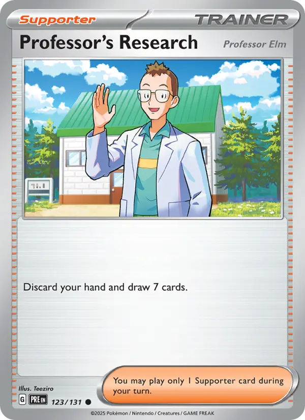Professor's Research Common Pokemon card #123 from Prismatic Evolutions