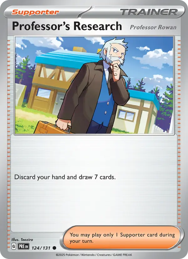 Professor's Research Common Pokemon card #124 from Prismatic Evolutions