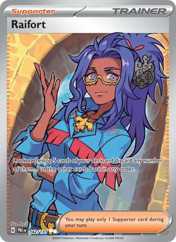Raifort Ultra Rare Pokemon card #142 from Prismatic Evolutions