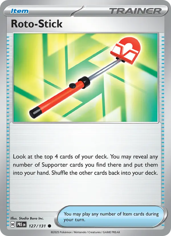 Roto-Stick Common Pokemon card #127 from Prismatic Evolutions