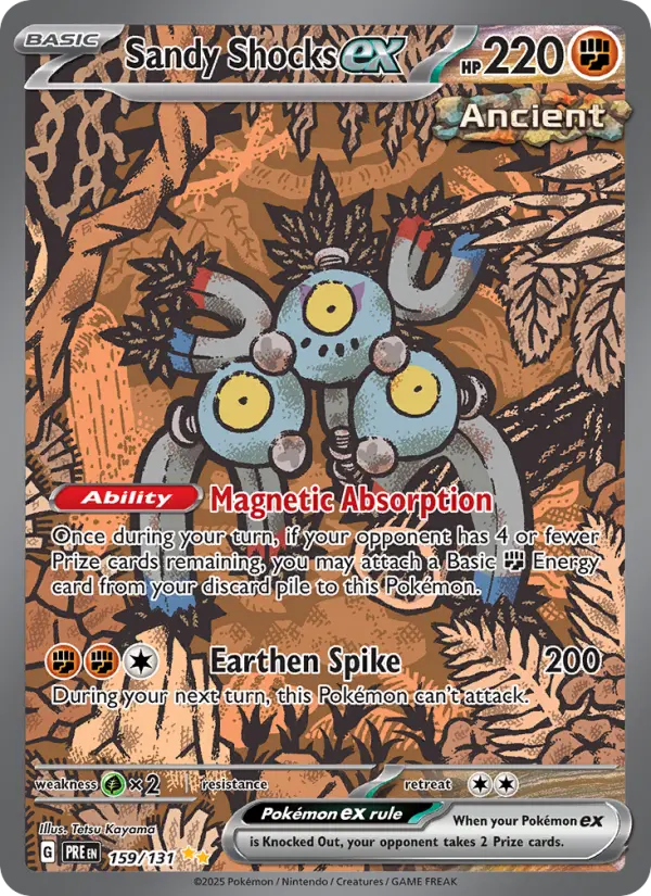 Sandy Shocks ex Special illustration rare Pokemon card #159 from Prismatic Evolutions