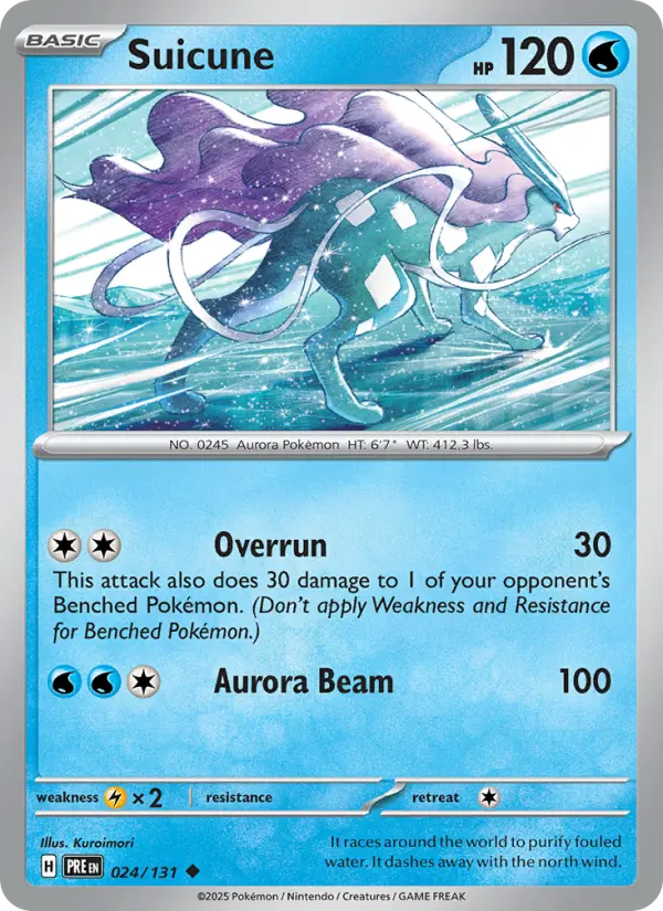 Suicune Uncommon Pokemon card #024 from Prismatic Evolutions