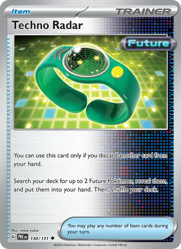 Techno Radar Uncommon Pokemon card #130 from Prismatic Evolutions