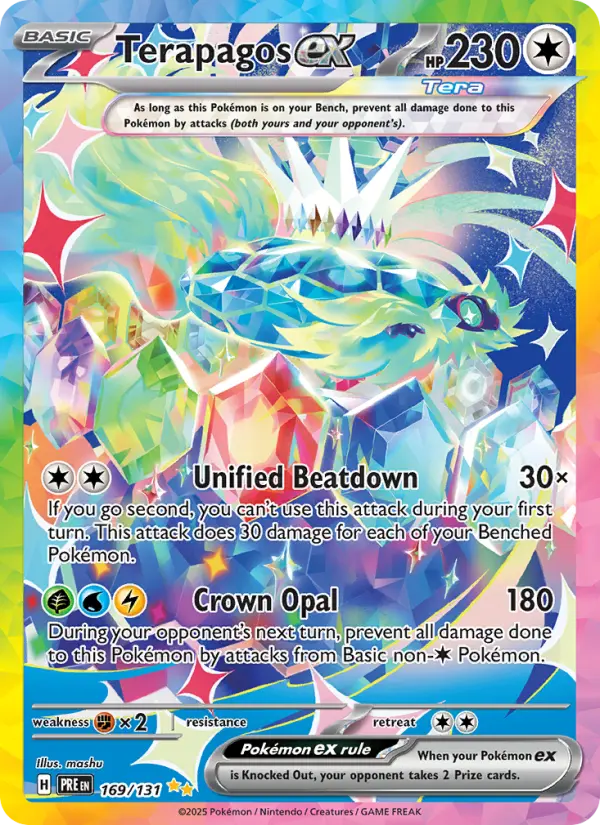 Terapagos ex Special illustration rare Pokemon card #169 from Prismatic Evolutions