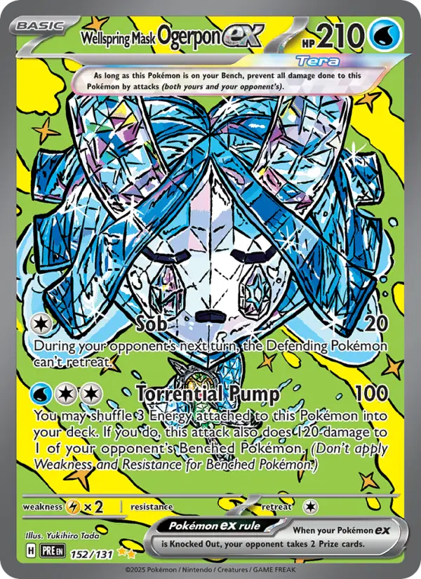 Wellspring Mask Ogerpon ex Special illustration rare Pokemon card #152 from Prismatic Evolutions