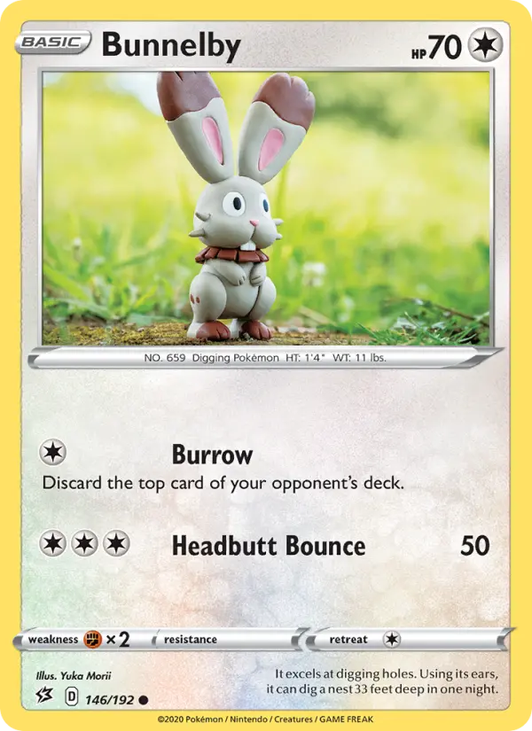 Bunnelby Common Pokemon card #146 from Rebel Clash