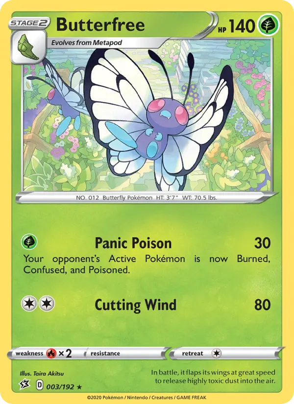Butterfree Rare Pokemon card #3 from Rebel Clash