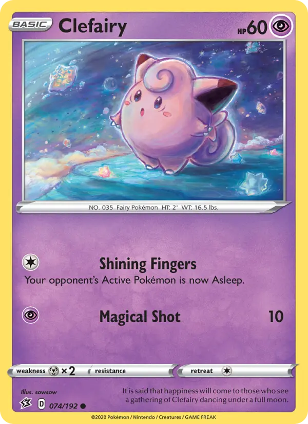 Clefairy Common Pokemon card #74 from Rebel Clash