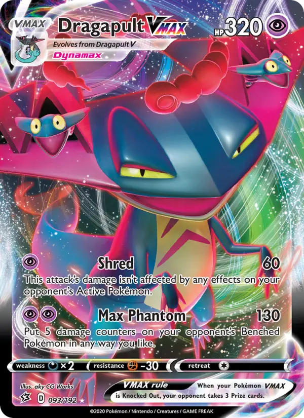 Dragapult VMAX Holo Rare VMAX Pokemon card #93 from Rebel Clash