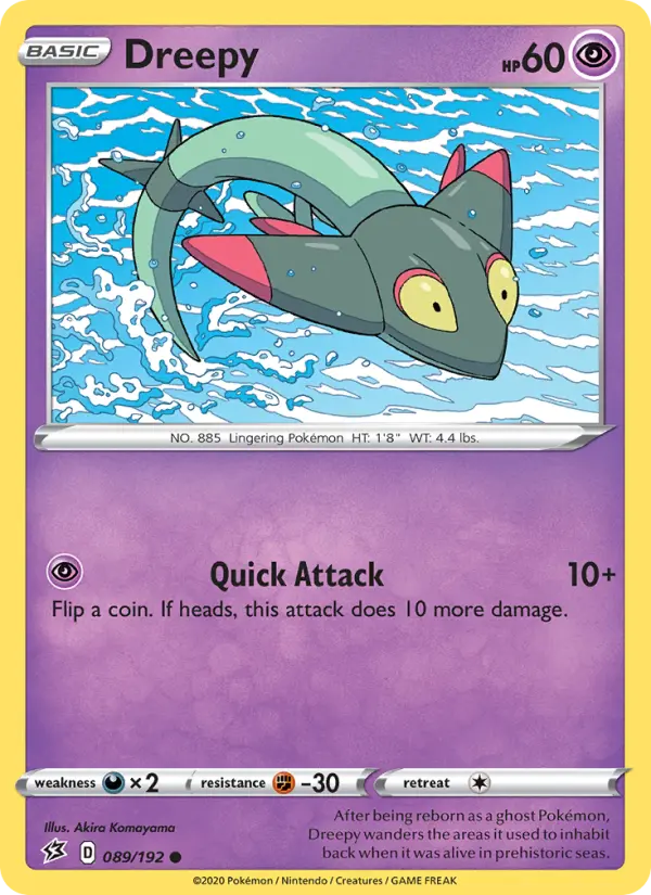 Dreepy Common Pokemon card #89 from Rebel Clash