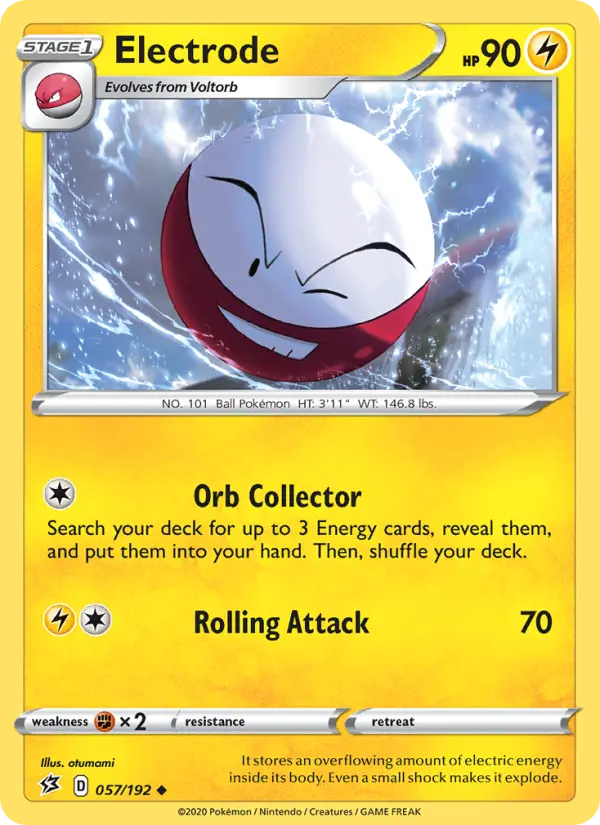 Electrode Uncommon Pokemon card #57 from Rebel Clash