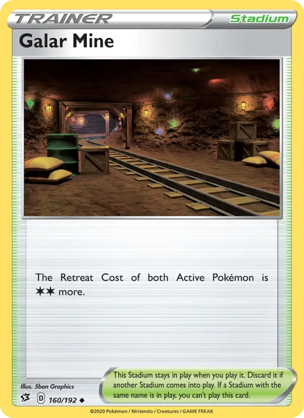 Galar Mine Uncommon Pokemon card #160 from Rebel Clash