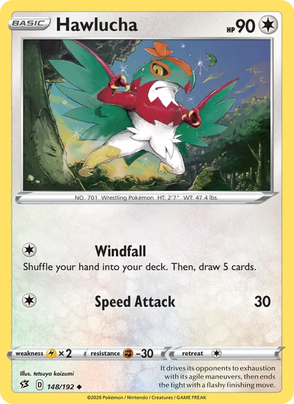 Hawlucha Uncommon Pokemon card #148 from Rebel Clash