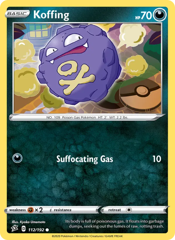 Koffing Common Pokemon card #112 from Rebel Clash