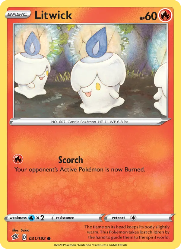 Litwick Common Pokemon card #31 from Rebel Clash