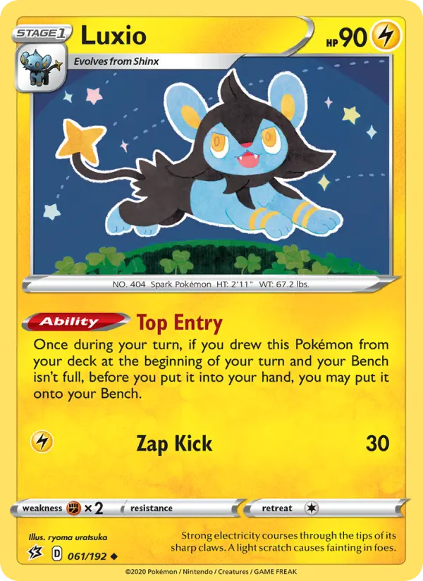 Luxio Uncommon Pokemon card #61 from Rebel Clash