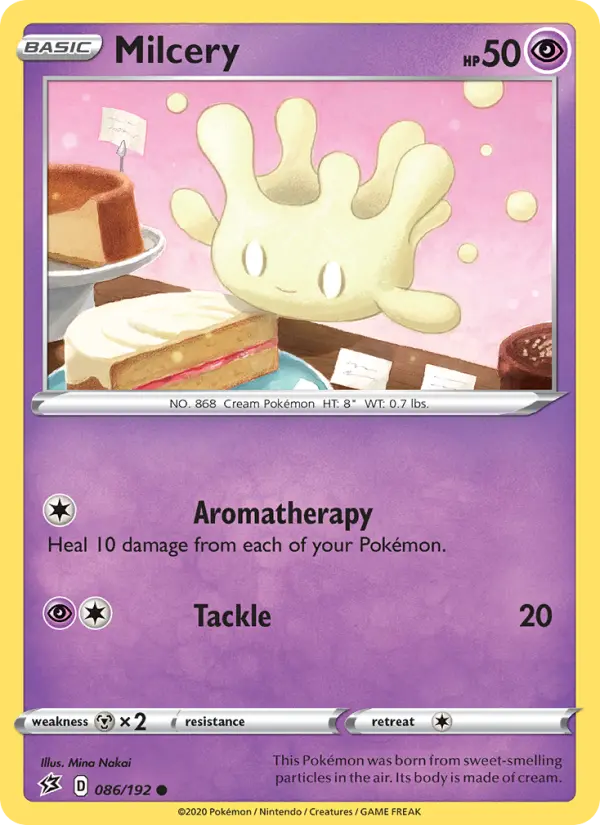 Milcery Common Pokemon card #86 from Rebel Clash