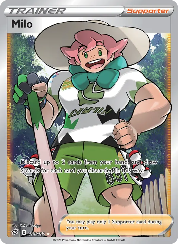 Milo Ultra Rare Pokemon card #190 from Rebel Clash