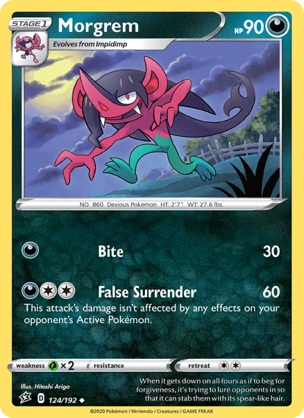 Morgrem Uncommon Pokemon card #124 from Rebel Clash