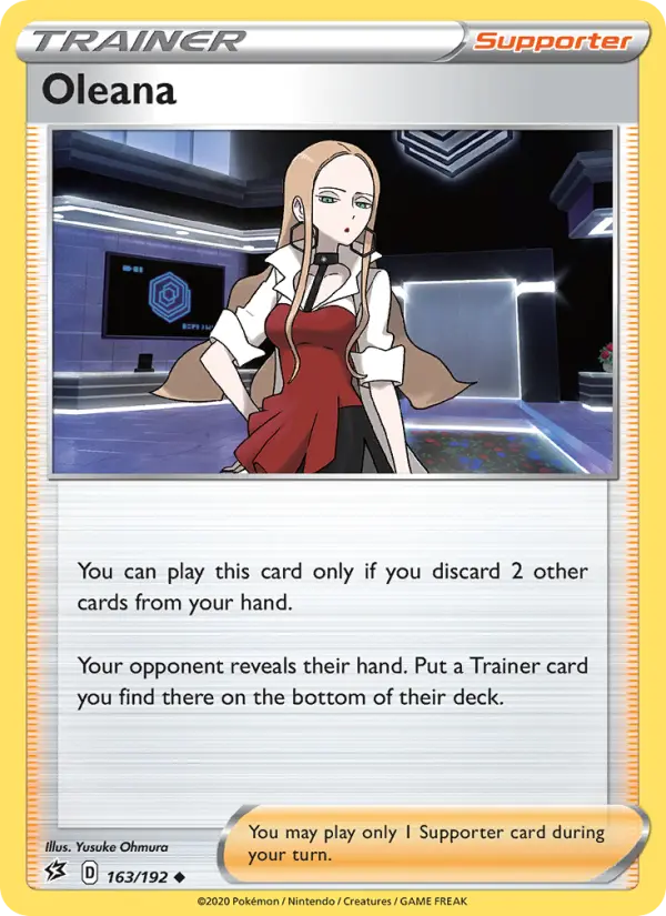 Oleana Uncommon Pokemon card #163 from Rebel Clash