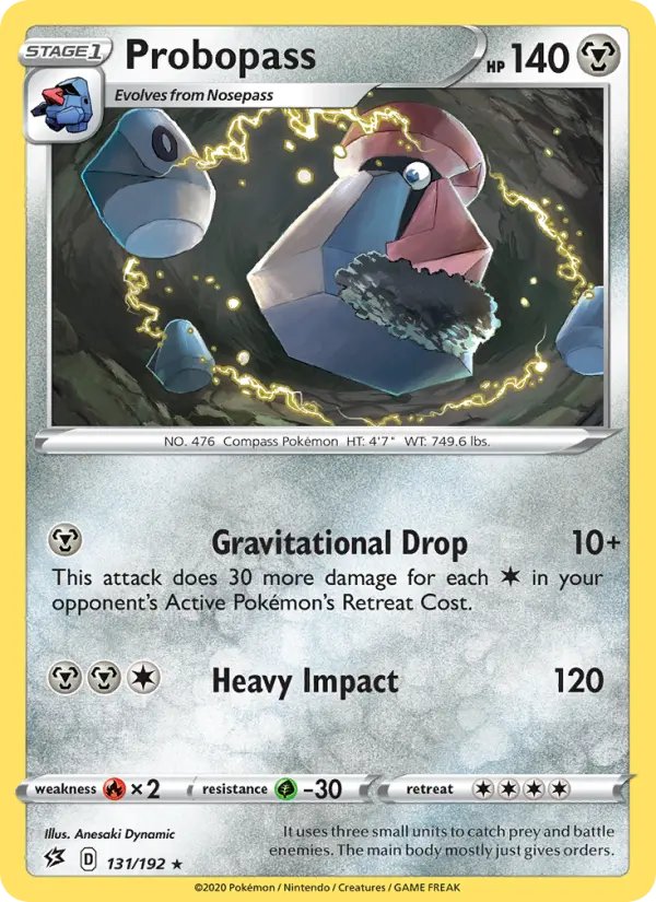 Probopass Rare Pokemon card #131 from Rebel Clash
