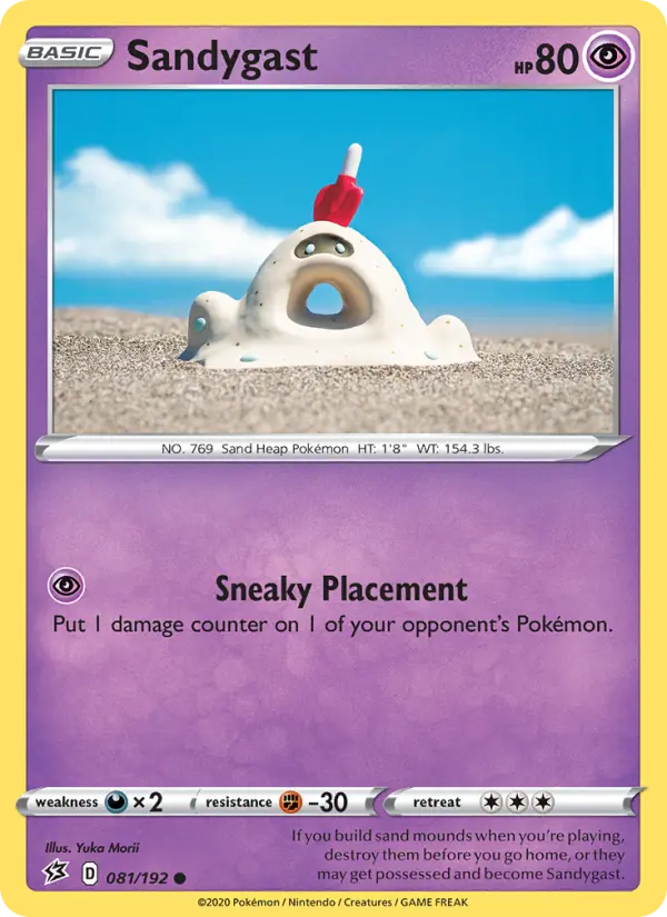 Sandygast Common Pokemon card #81 from Rebel Clash
