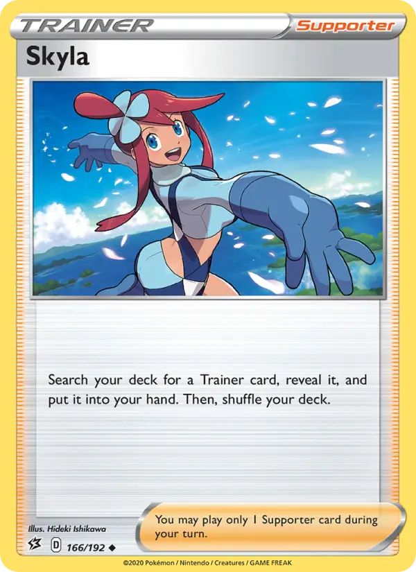 Skyla Uncommon Pokemon card #166 from Rebel Clash