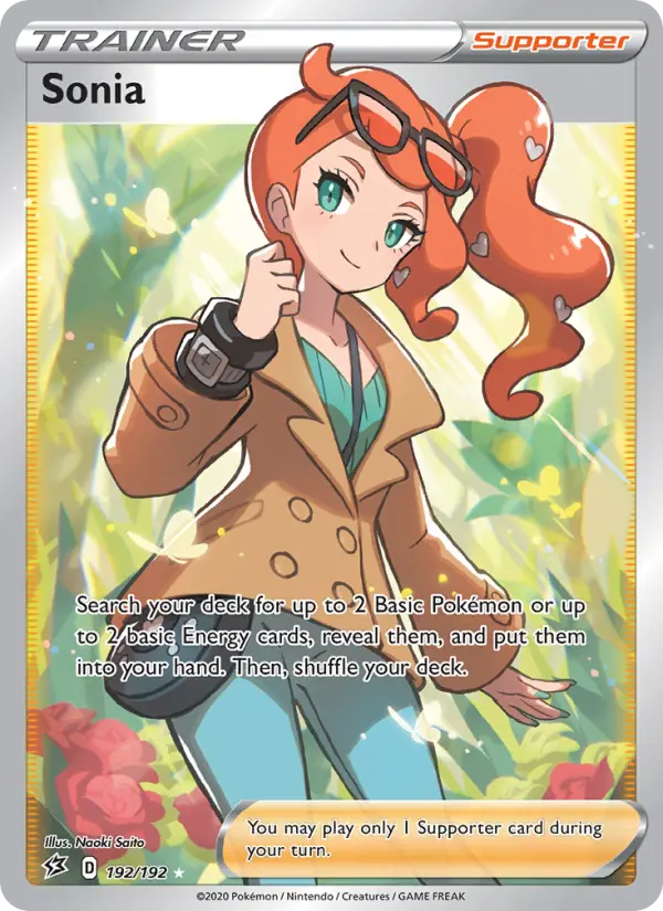 Sonia Ultra Rare Pokemon card #192 from Rebel Clash
