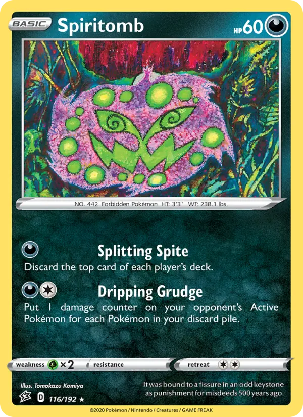 Spiritomb Rare Pokemon card #116 from Rebel Clash