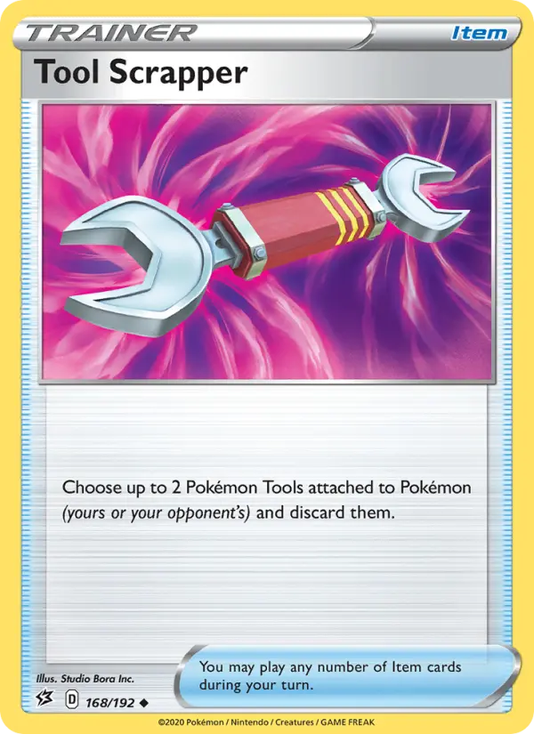 Tool Scrapper Uncommon Pokemon card #168 from Rebel Clash