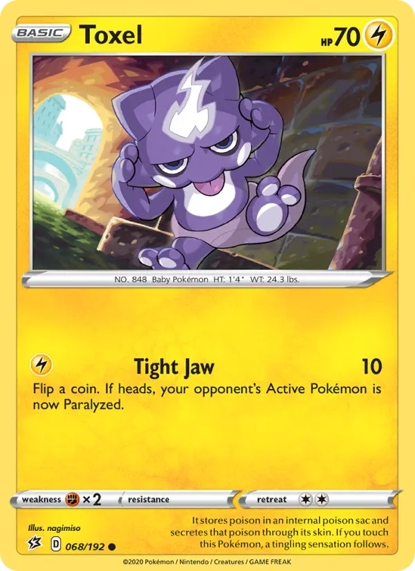 Toxel Common Pokemon card #68 from Rebel Clash