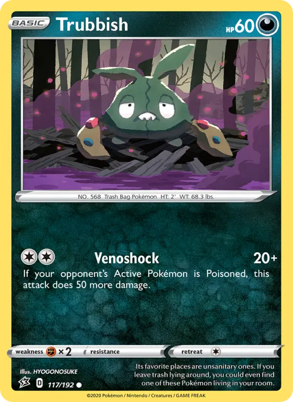 Trubbish Common Pokemon card #117 from Rebel Clash