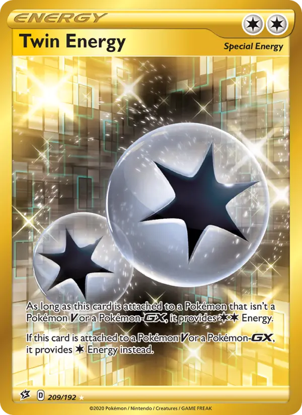 Twin Energy Secret Rare Pokemon card #209 from Rebel Clash