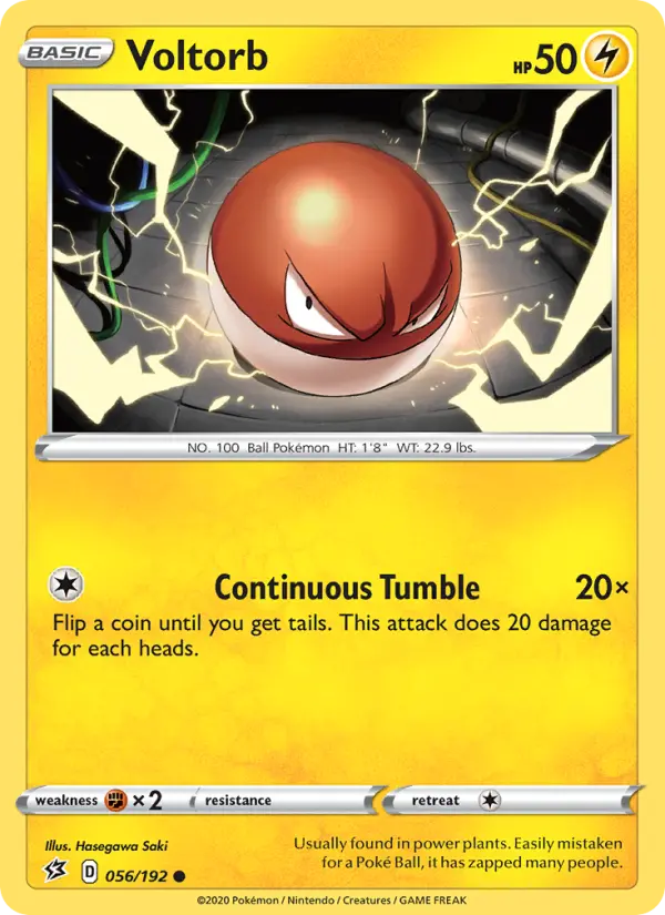 Voltorb Common Pokemon card #56 from Rebel Clash