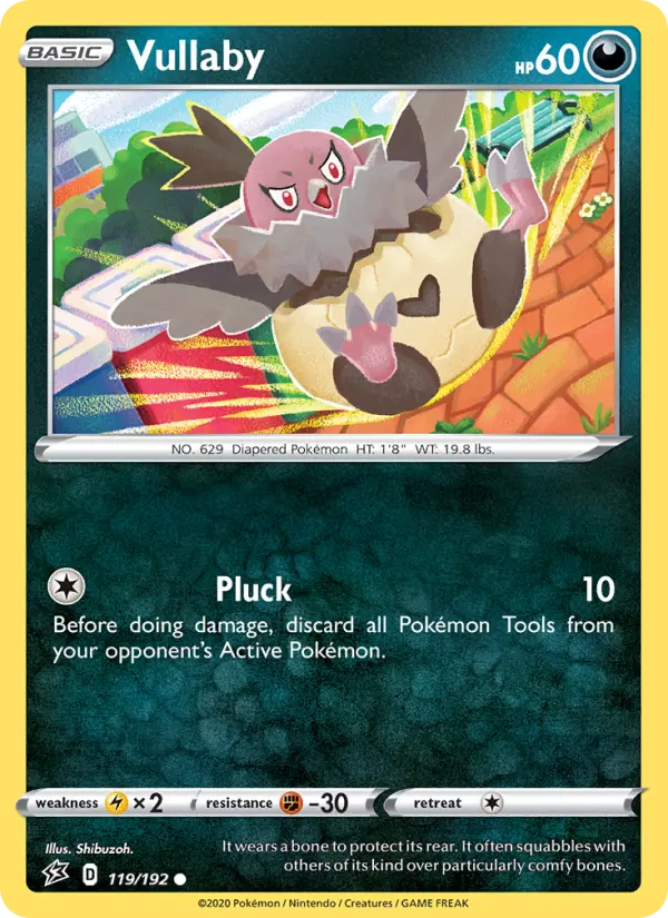 Vullaby Common Pokemon card #119 from Rebel Clash