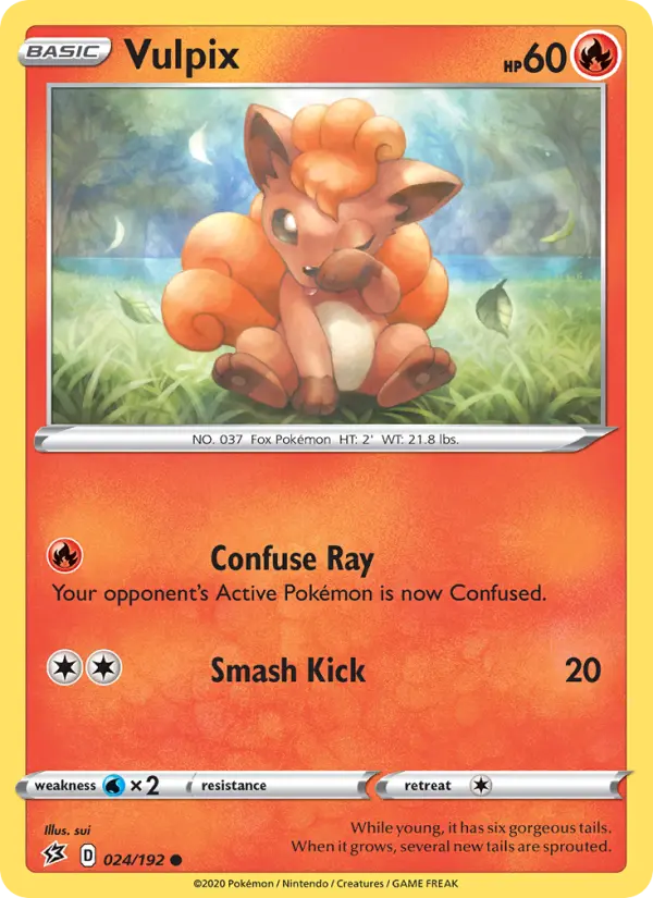 Vulpix Common Pokemon card #24 from Rebel Clash