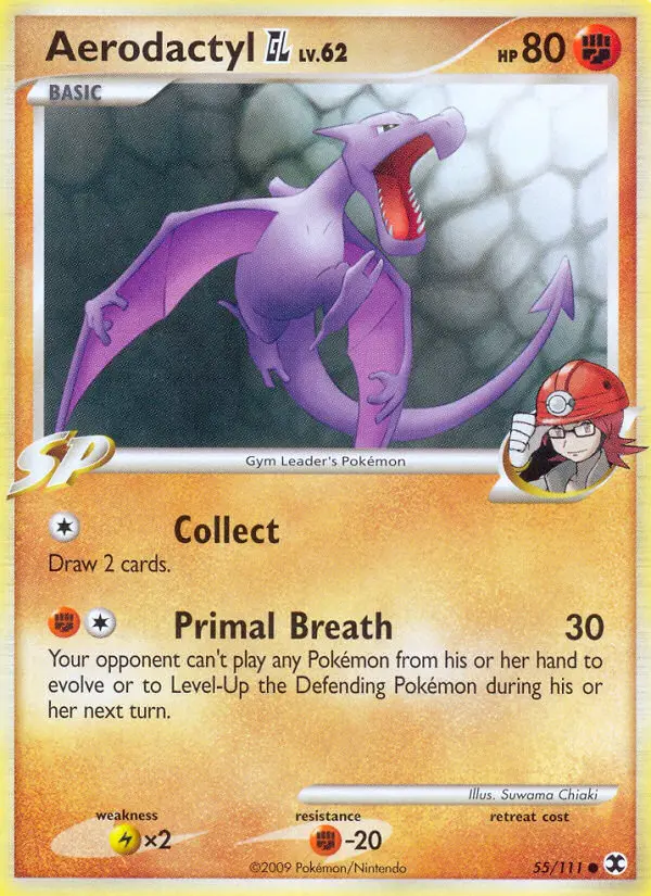 Aerodactyl GL Common Pokemon card #55 from Rising Rivals