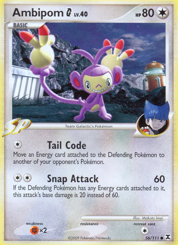 Ambipom G Common Pokemon card #56 from Rising Rivals