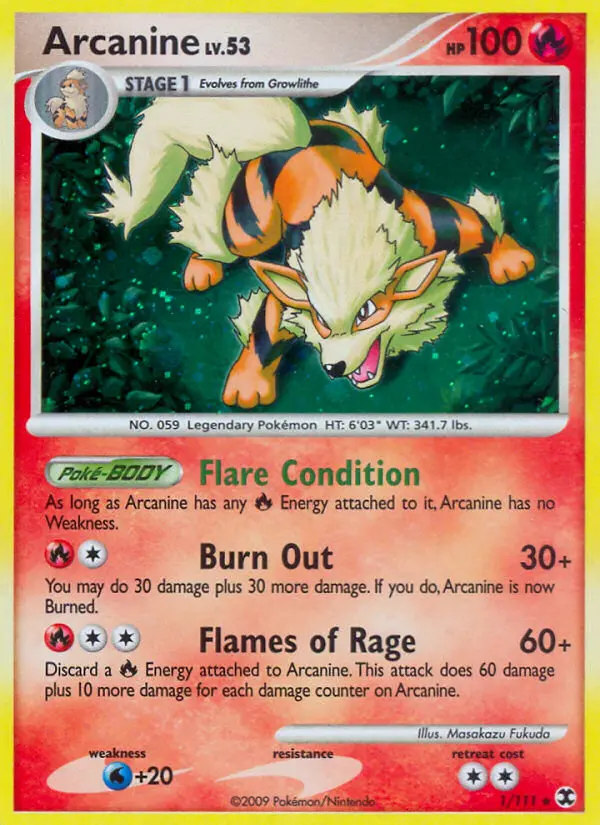 Arcanine Rare Holo Pokemon card #1 from Rising Rivals