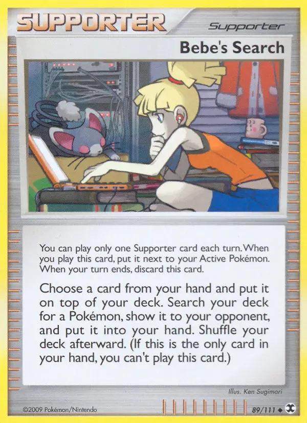Bebe's Search Uncommon Pokemon card #89 from Rising Rivals